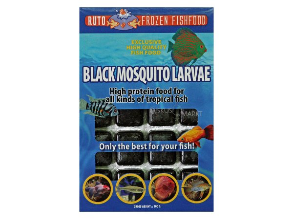 Schwarze Mückenlarven 100g Blister