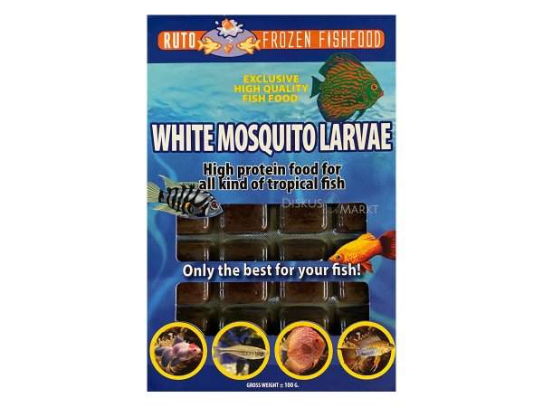 Weiße Mückenlarven 100g Blister