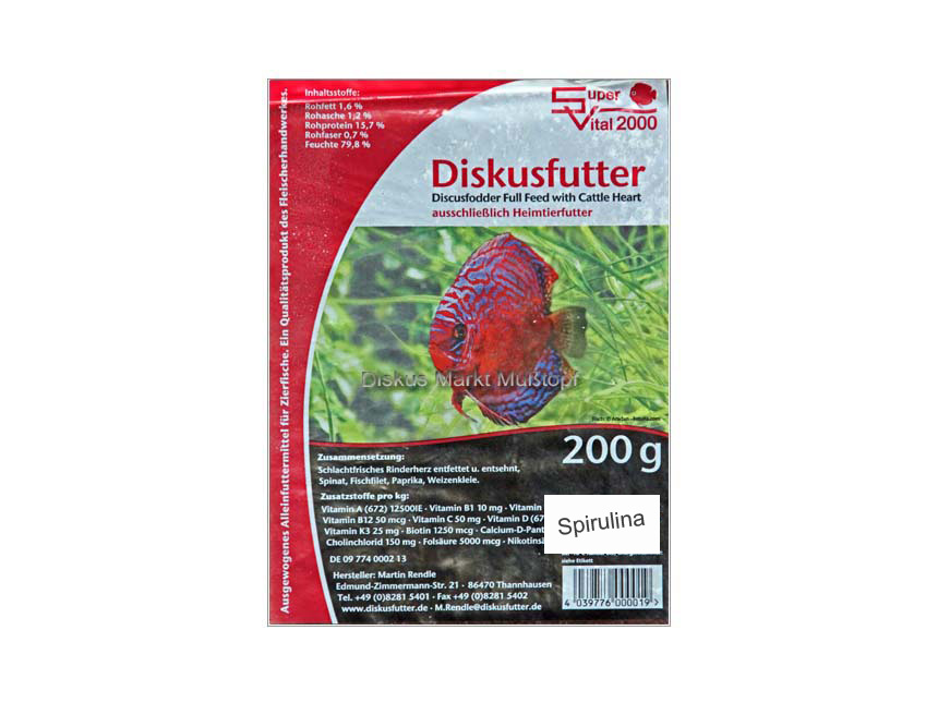 Rendle's SV 2000 Spirulina 200g Diskus Markt