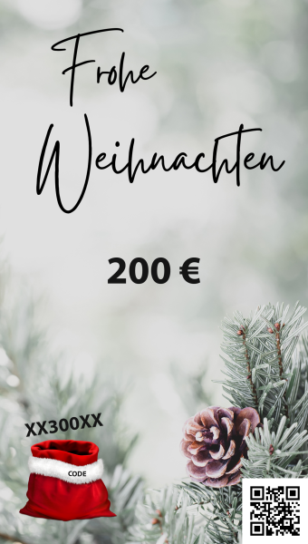 Weihnachts-Gutschein "W" 200 EUR