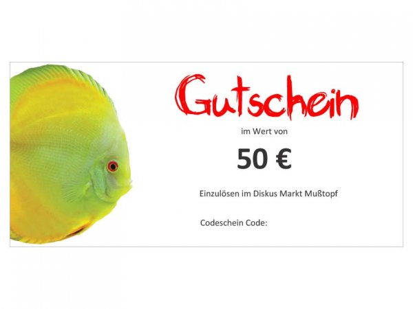 Geschenk Gutschein 50 EURO