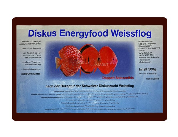 Energyfood Weissflog "Doppelt Astaxanthin" 500g-Copy